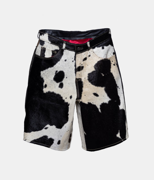 Baggy Mens Shorts - Pelaje Blanco y Negro