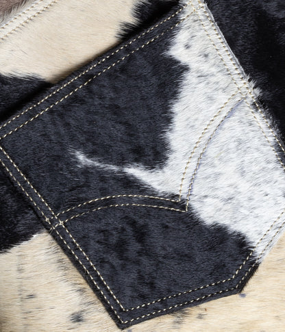 Baggy Mens Shorts - Pelaje Blanco y Negro