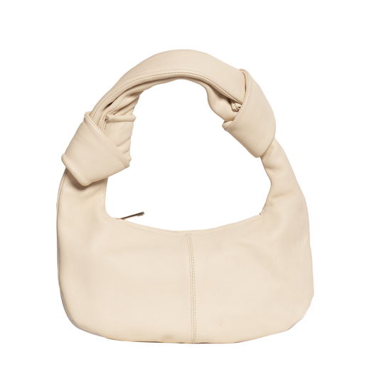 Bow Bag Beige Leather