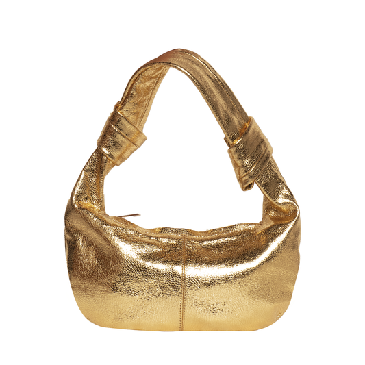 Bow Bag Gold Leather