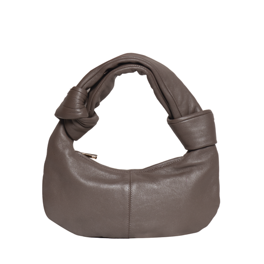 Bow Bag Silver Chocolate