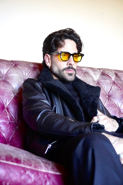 REBEL MEN JACKET - Lana de borrego