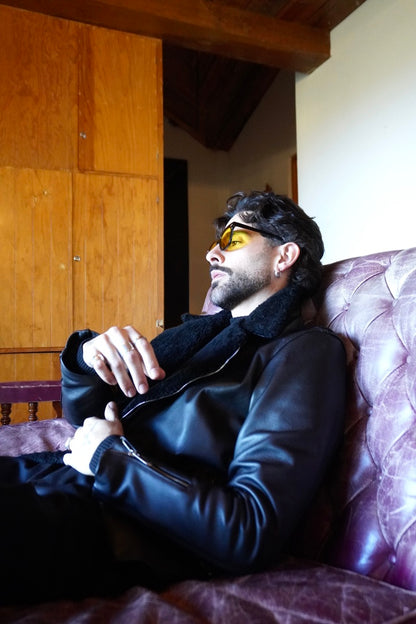 REBEL MEN JACKET - Lana de borrego