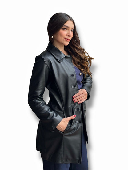 Gabardina en piel de borrego