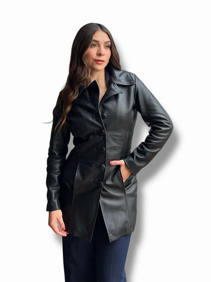 Gabardina en piel de borrego