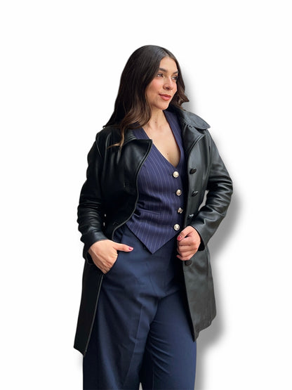 Gabardina en piel de borrego