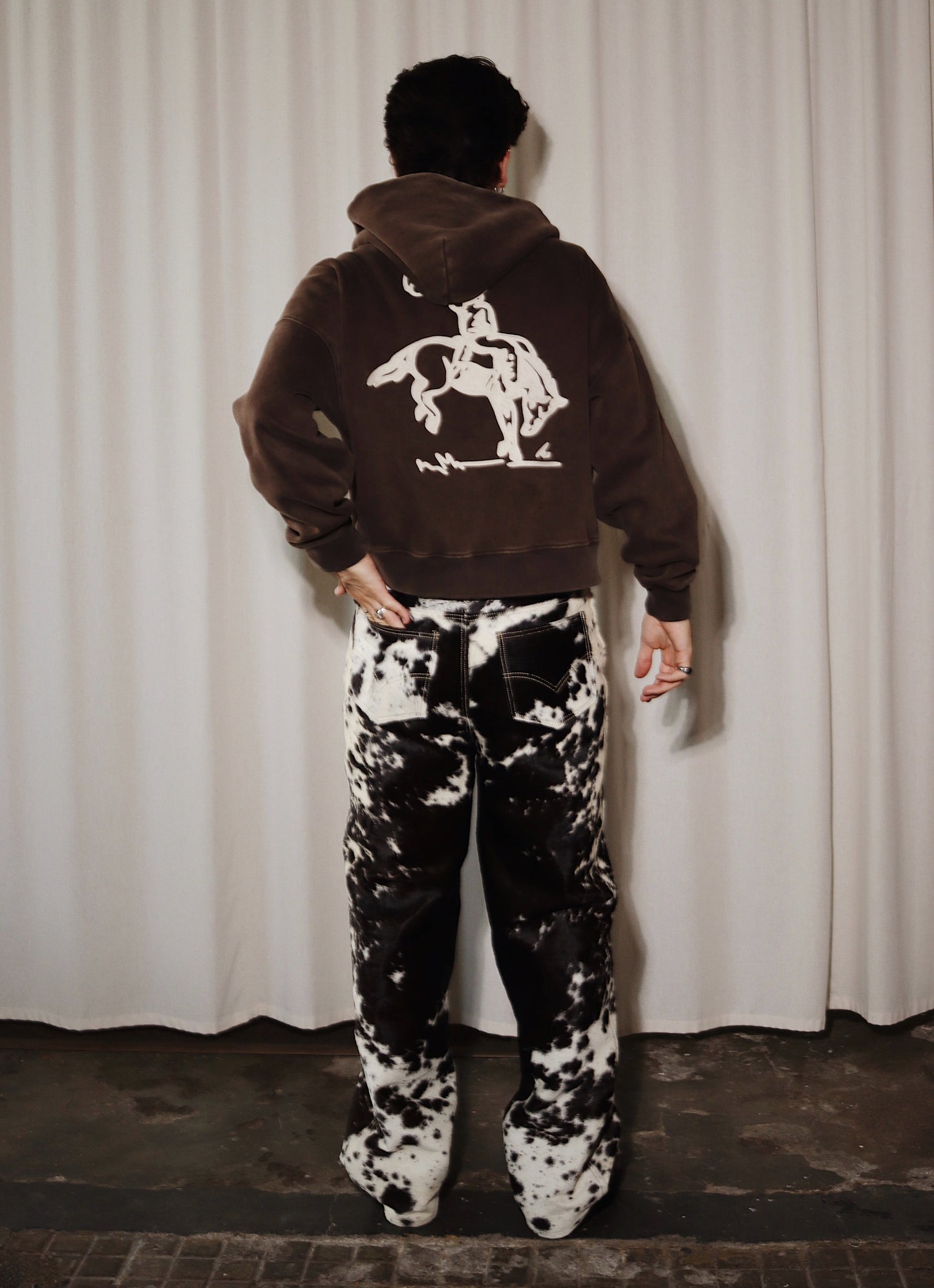 Baggy Mens Pants - Pelaje Blanco y negro